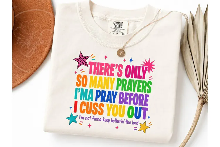 Prayers Before Cussing Funny PNG Tee