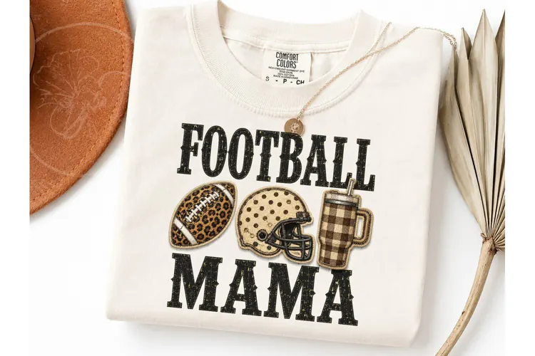 Football Mama PNG Sublimation Tee Design