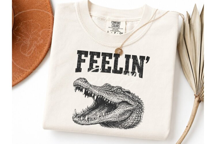 Feelin Snappy Alligator PNG Tee Design example image 1