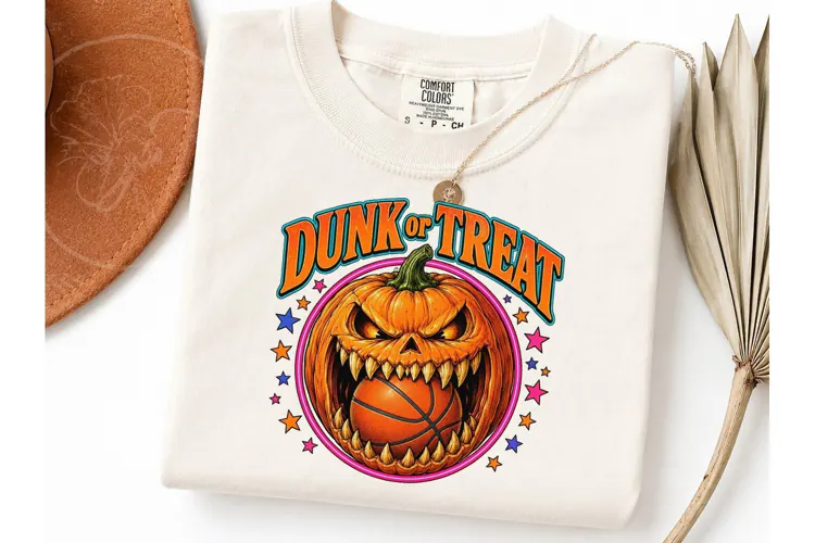 Dunk or Treat Halloween Basketball PNG