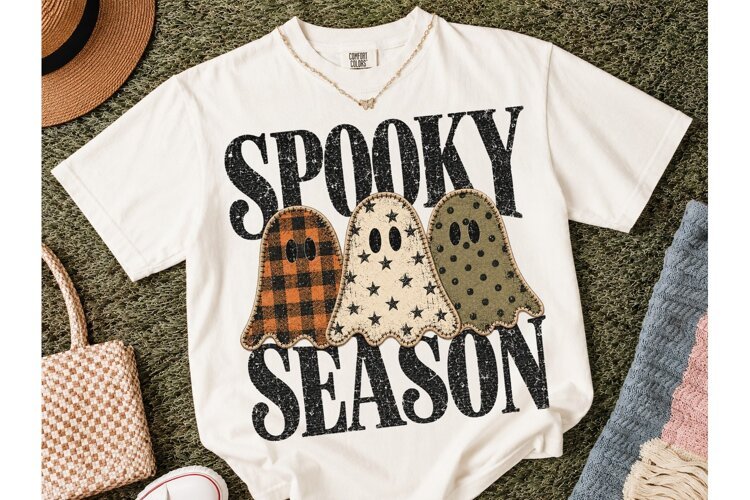 Spooky Season Ghost PNG Shirt Design example image 1