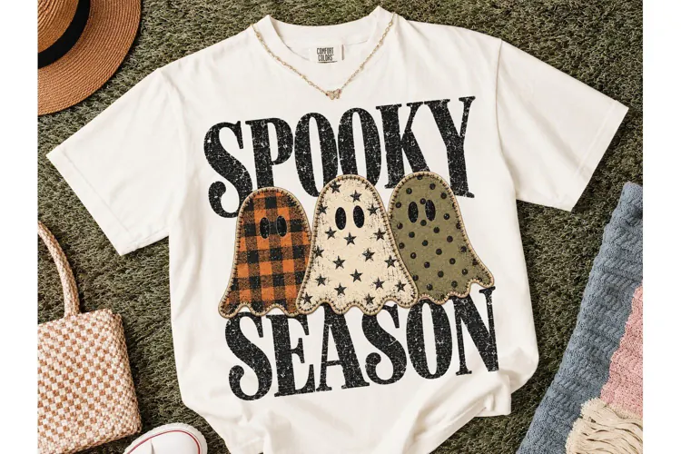 Spooky Season Ghost PNG Shirt Design