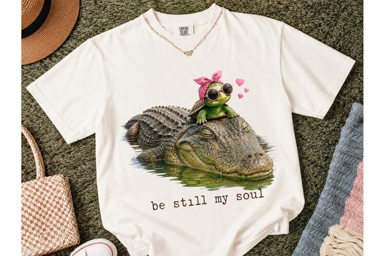 Alligator Turtle Be Still My Soul PNG Te example image 1