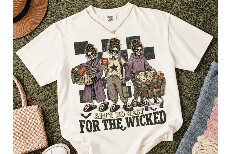 Ain't No Rest Wicked Skeleton Mom PNG