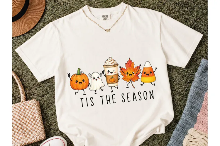 Tis The Season Fall Halloween PNG Tee