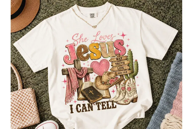 She Loves Jesus I Can Tell PNG Tee