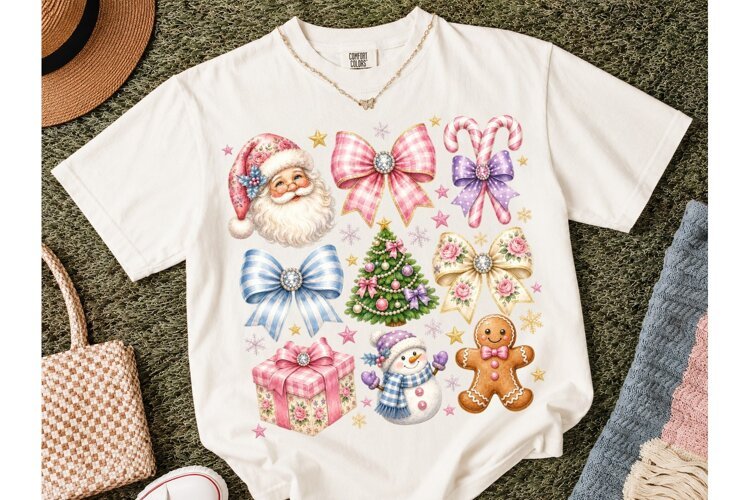 Coquette Christmas PNG Sublimation Desig example image 1