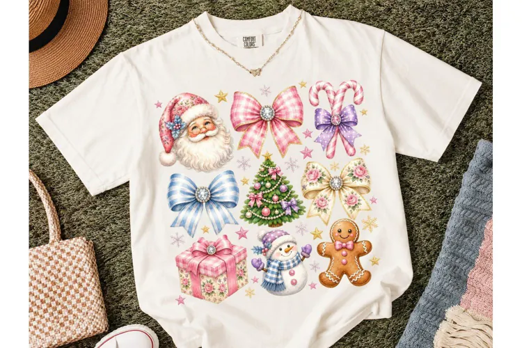 Coquette Christmas PNG Sublimation Desig