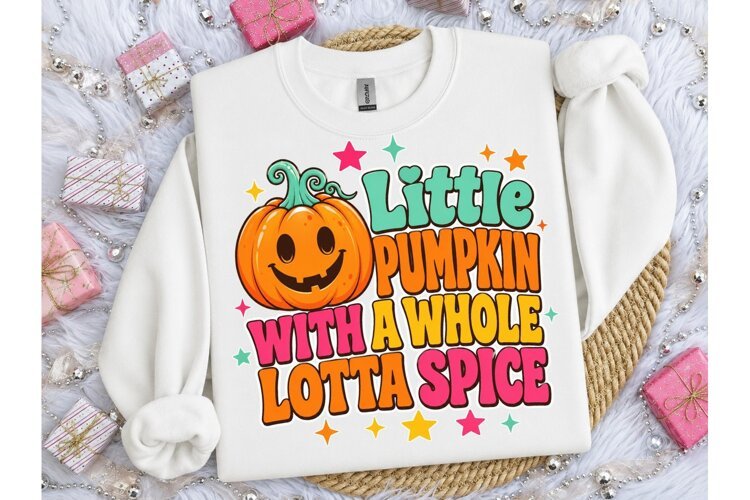 Little Pumpkin Lotta Spice PNG Tee example image 1