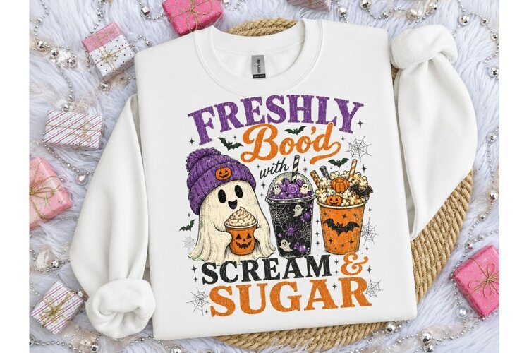 Freshly Bood Halloween Ghost PNG Shirt example image 1