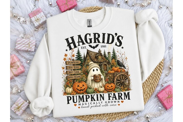 Hagrid's Pumpkin Farm Halloween PNG Tee example image 1