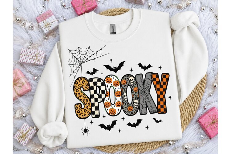 Spooky Halloween PNG Sublimation Tee example image 1