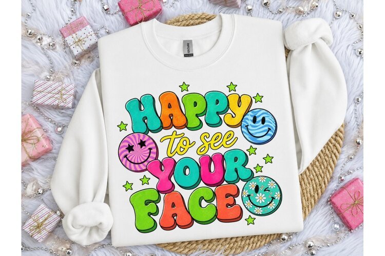 Happy To See Your Face PNG Smiley Tee example image 1
