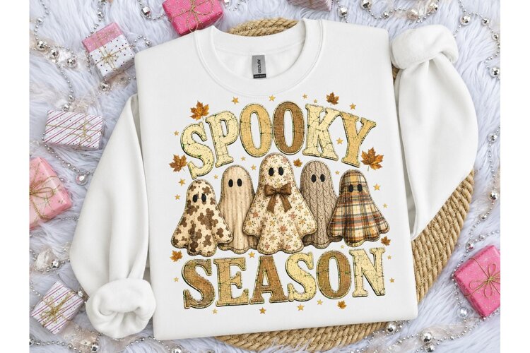 Spooky Season Ghost Fall PNG Shirt Desig example image 1