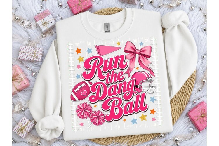 Run The Dang Ball Football PNG Tee example image 1