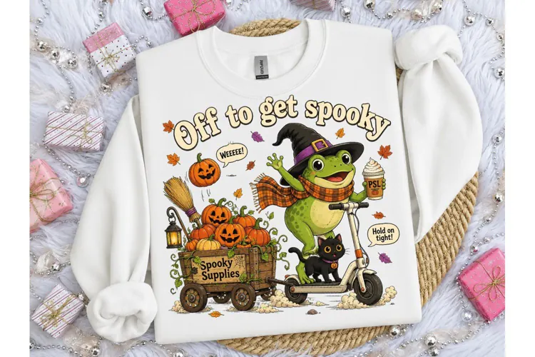 Spooky Frog Halloween PNG Tee Design-Spooky Frog Halloween P