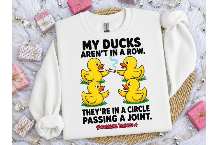 My Ducks Aren't In A Row Funny PNG Tee
