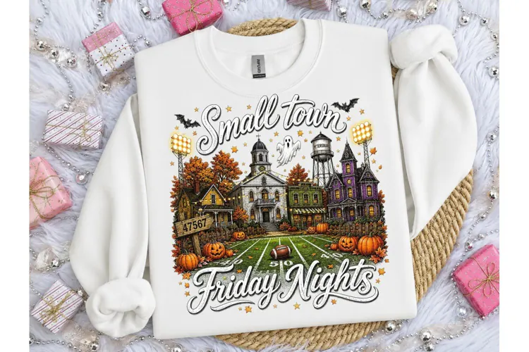 Small Town Friday Nights PNG Shirt Desig