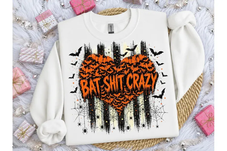 Bat Shit Crazy Halloween PNG Tee