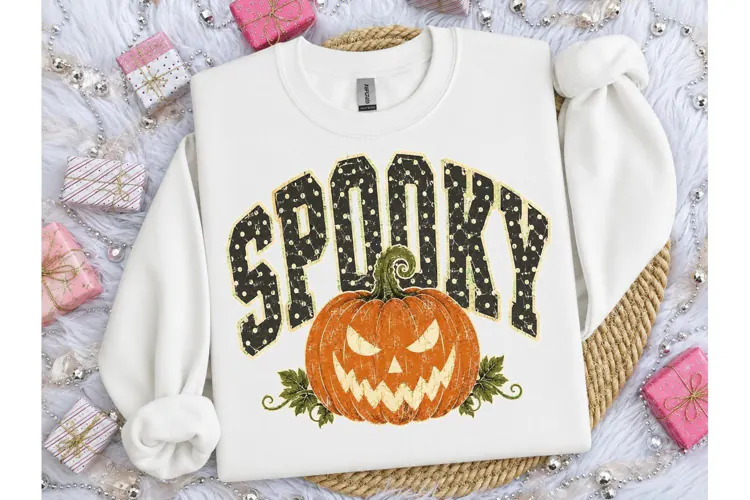 Spooky Pumpkin Halloween PNG Shirt Desig