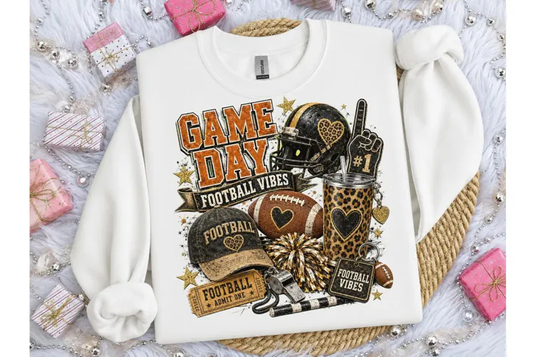 Game Day Football Vibes PNG Shirt Design