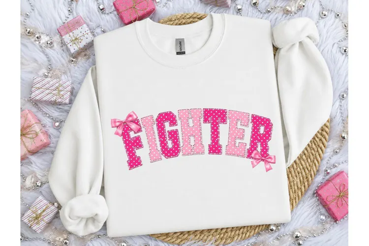 Fighter Pink Polka Dot Bow PNG Shirt