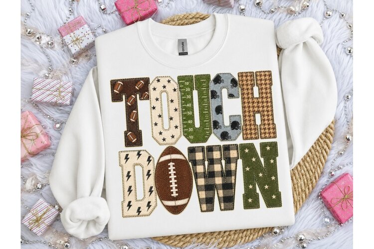 Touchdown Football PNG Sublimation Tee example image 1