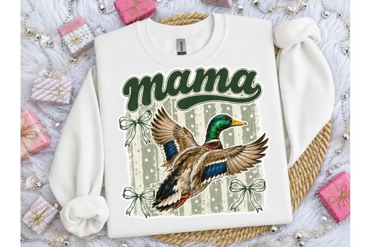 Mama Duck Hunting PNG Sublimation Design