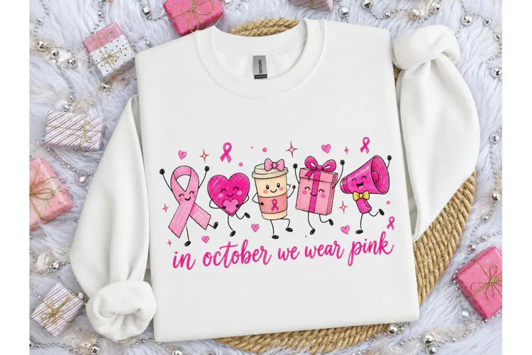 In October We Wear Pink PNG Shirt-In October We Wear Pink PN