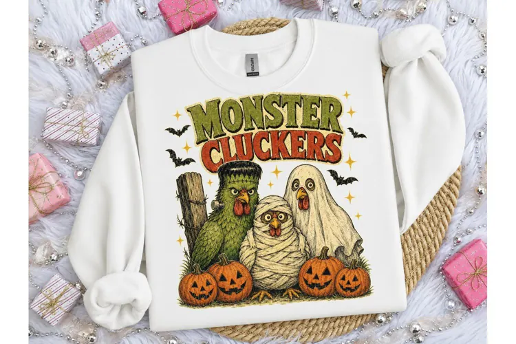 Monster Cluckers Halloween Chicken PNG