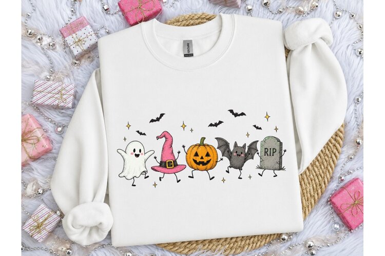 Halloween Dancing Characters PNG Tee example image 1