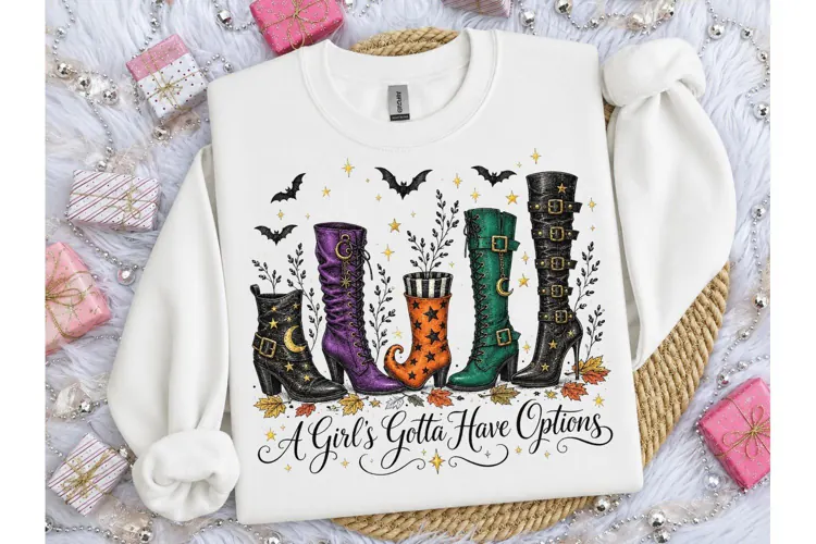Witch Boots Halloween PNG Shirt Design
