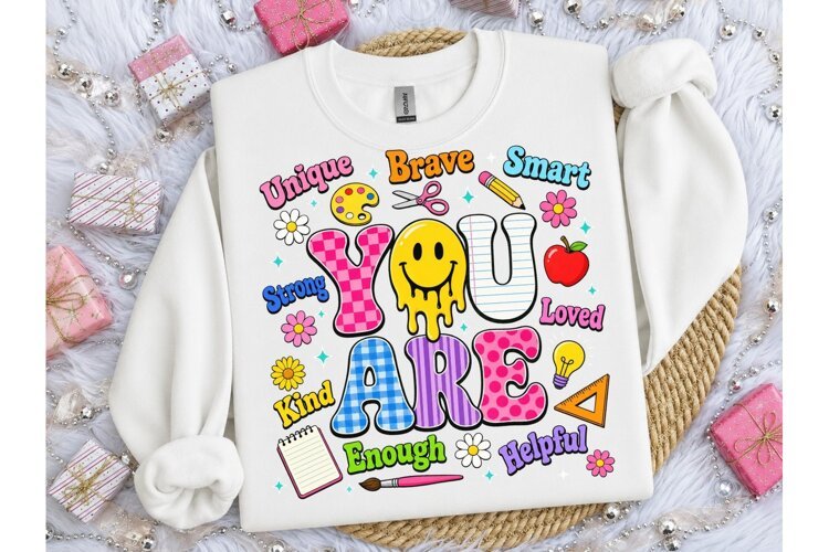 You Are Enough Teacher PNG Sublimation T example image 1