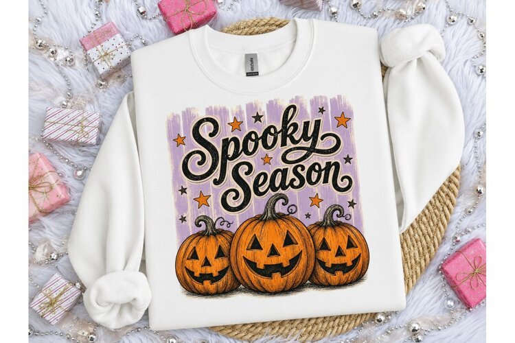Spooky Season Pumpkin PNG Shirt Design example image 1
