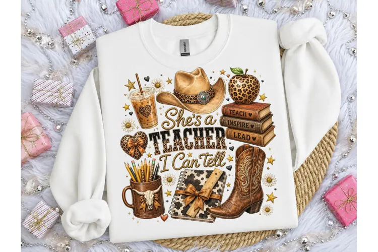 She's A Teacher I Can Tell PNG Tee