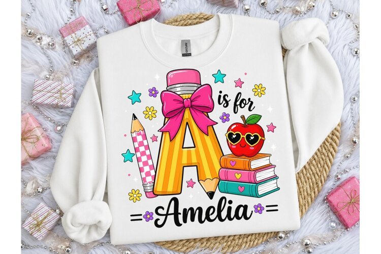A is for Amelia Back to School PNG example image 1