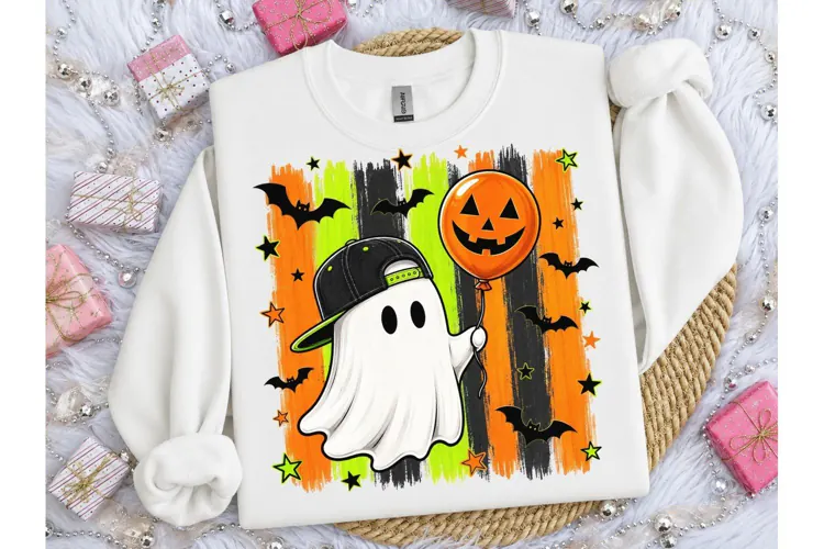 Halloween Ghost Bats Pumpkin PNG Tee-Halloween Ghost Bats Pu