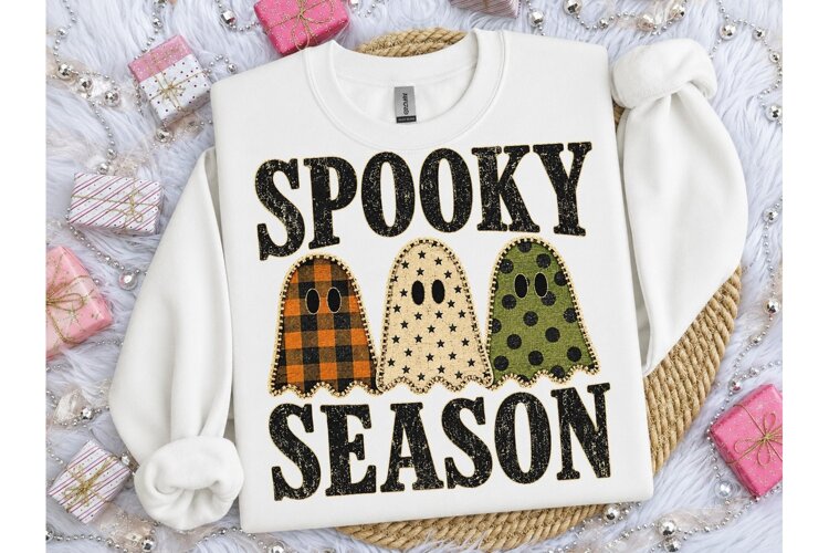 Spooky Season Ghost Halloween PNG Tee example image 1