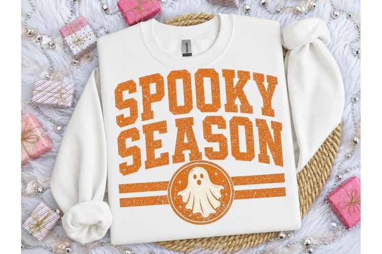 Spooky Season Ghost Halloween PNG Tee example image 1