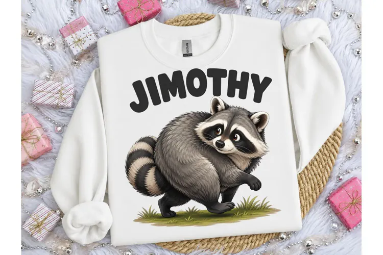 Jimothy Raccoon Funny Animal PNG Tee