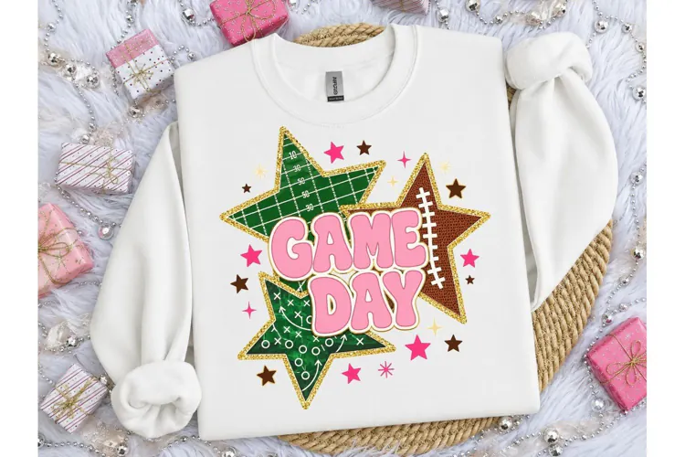 Game Day Football Stars PNG Sublimation