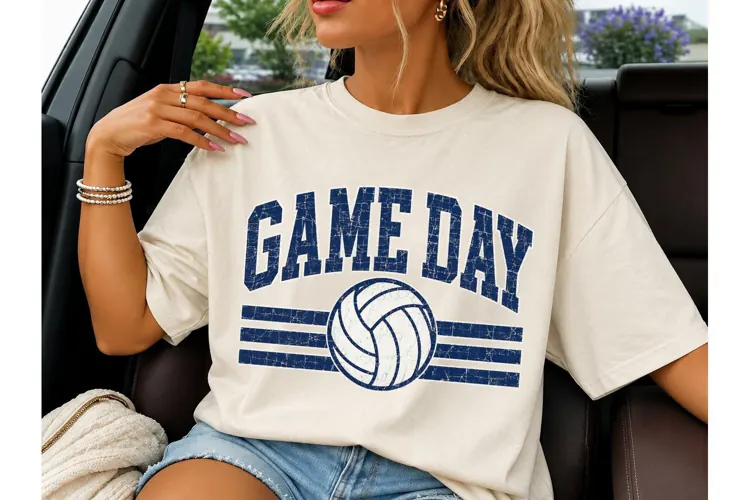 Game Day Volleyball PNG Shirt Design-Game Day Volleyball PNG