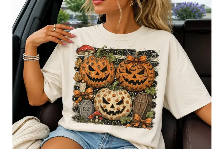 Halloween Pumpkin Jack-O-Lantern PNG Tee