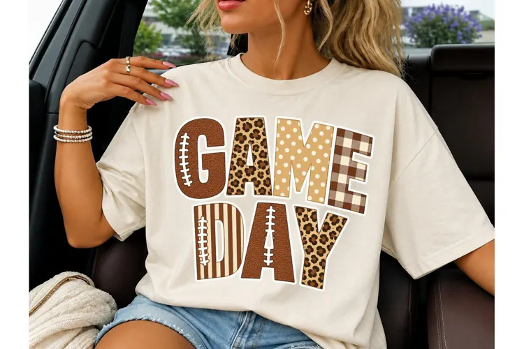 Game Day Football PNG Sublimation Design