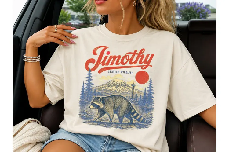 Timothy Seattle Wildlife Raccoon PNG Tee