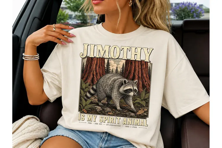 Jimothy Raccoon Spirit Animal PNG Tee