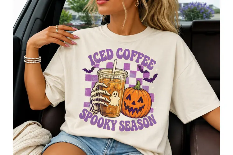 Iced Coffee Spooky Season Halloween PNG