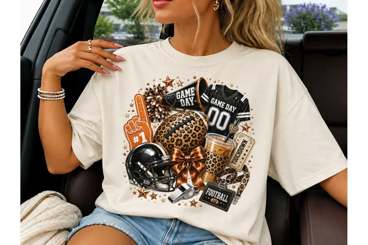 Game Day Football PNG Sublimation Design