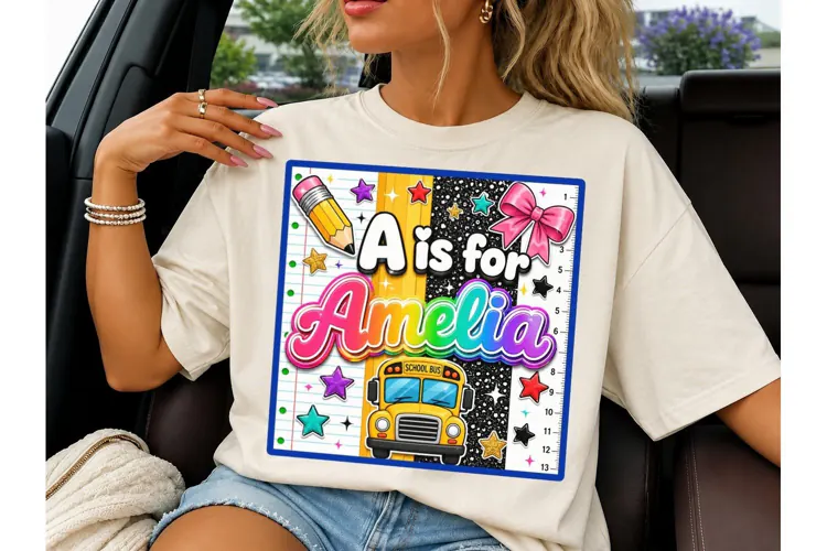A is for Amelia Back to School PNG
