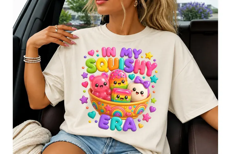 In My Squishy Era PNG Kawaii Tee Design